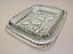 VTG 50s Federal Glass Refrigerator Storage Container - Clear Fridgie Lid ONLY